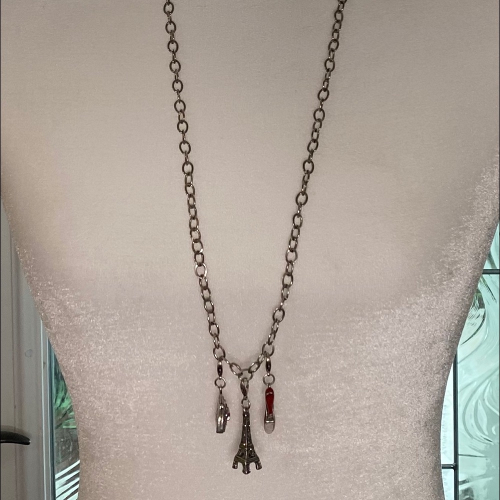 Charm necklace and earrings
